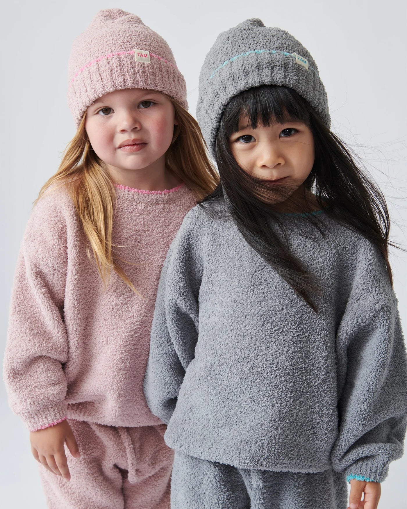 7 A.M. Fuzzy Beanie - Ash Rose - Twinkle Twinkle Little One