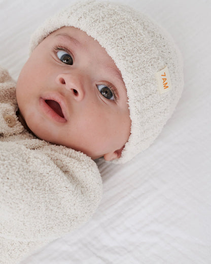 Pecan & Ecru Beanies Set of 2 - Fuzzy