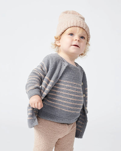 7 A.M. Pecan & Ecru Beanies Set of 2 - Fuzzy