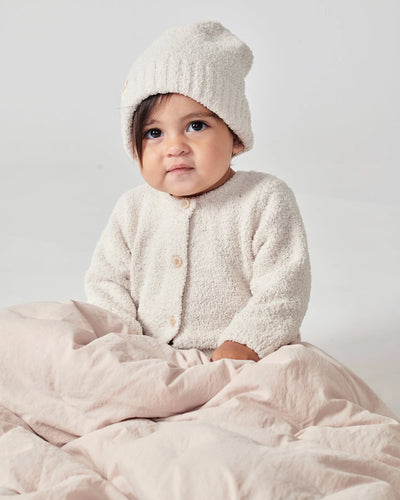 7 A.M. Pecan & Ecru Beanies Set of 2 - Fuzzy