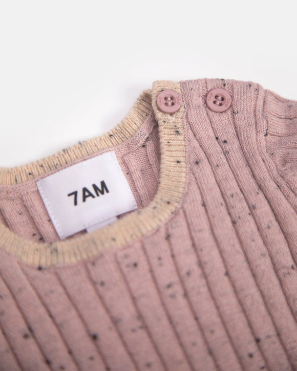 7 A.M. Hug Me Long Sleeve Top - Ash Rose - Twinkle Twinkle Little One