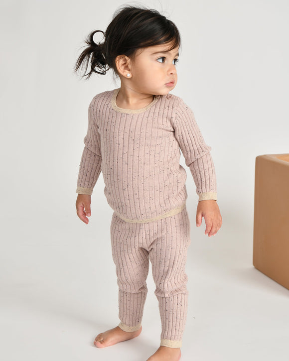 7 A.M. Hug Me Long Sleeve Top - Ash Rose - Twinkle Twinkle Little One