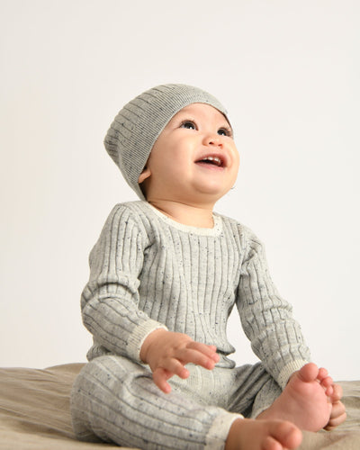 7 A.M. Hug Me Long Sleeve Top - Light Heather Grey - Twinkle Twinkle Little One