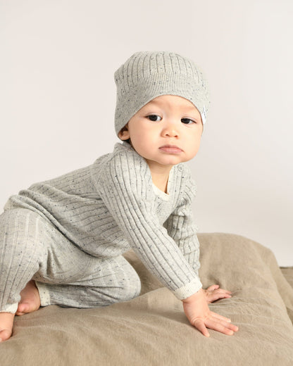 7 A.M. Hug Me Long Sleeve Top - Light Heather Grey - Twinkle Twinkle Little One