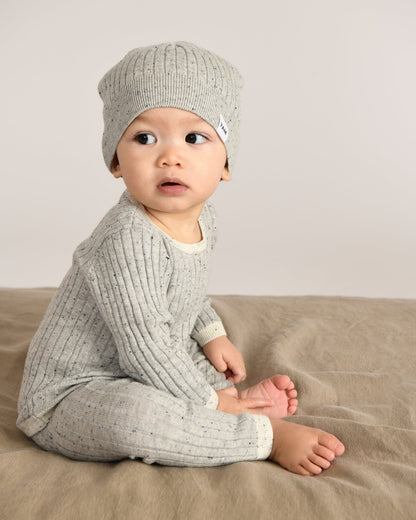 7 A.M. Hug Me Long Sleeve Top - Light Heather Grey - Twinkle Twinkle Little One