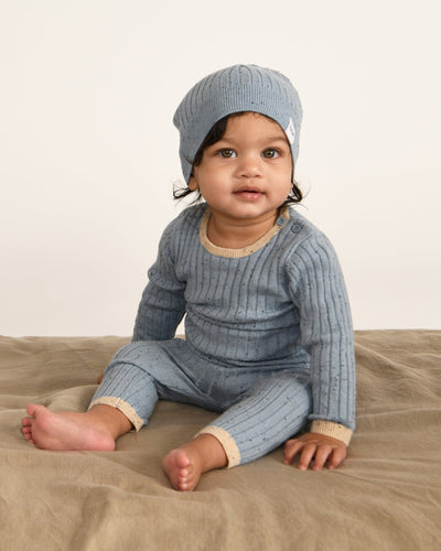 7 A.M. Hug Me Long Sleeve Top - Lake Blue - Twinkle Twinkle Little One
