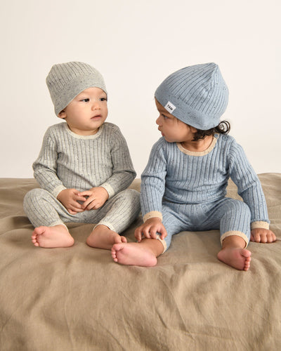 7 A.M. Hug Me Long Sleeve Top - Lake Blue - Twinkle Twinkle Little One