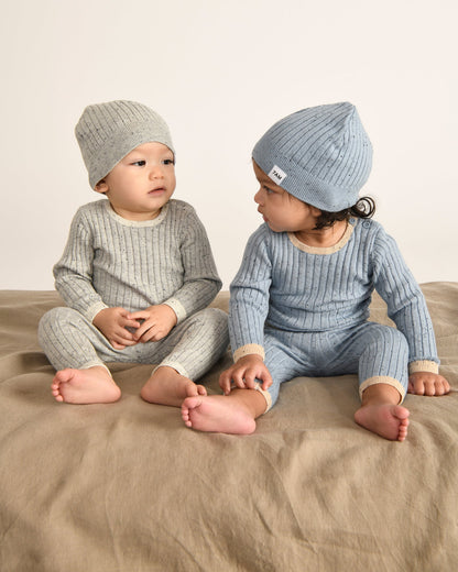 7 A.M. Hug Me Long Sleeve Top - Lake Blue - Twinkle Twinkle Little One