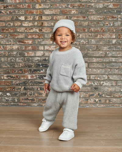 7 A.M. Chunky Tennis Beanie - Pearl Grey Ecru - Twinkle Twinkle Little One