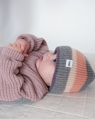 7 A.M. Beanie Stripe - Chunky