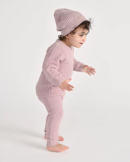 7 A.M. Enfant Long Sleeve Top & Fuzzy Leggings Set - Ash Rose - Twinkle Twinkle Little One
