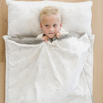 Minky/Faux Fur Nap Mat - Twinkle Twinkle Little One