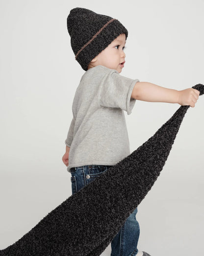 7 A.M. Fuzzy Beanie - Black Melange - Twinkle Twinkle Little One