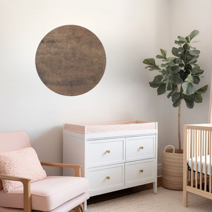 Sugar + Maple Round Base Personalized Name Sign | Dark Walnut - Twinkle Twinkle Little One