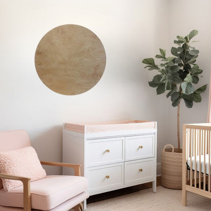 Sugar + Maple Round Base Personalized Name Sign | Natural - Twinkle Twinkle Little One