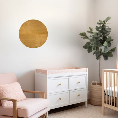 Sugar + Maple Round Base Personalized Name Sign | Golden Pecan - Twinkle Twinkle Little One