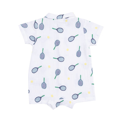 Tennis Button Down Polo Shortie - Twinkle Twinkle Little One