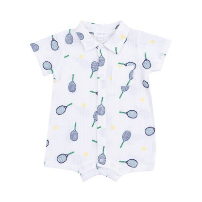 Tennis Button Down Polo Shortie - Twinkle Twinkle Little One