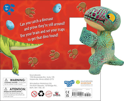 Snap & Snuggle: How to Catch a Dinosaur: Plush Silicone Slap Bracelet and Funny Adventure Book for Kids - Twinkle Twinkle Little One