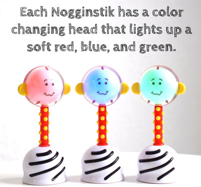NogginStik Developmental Light-up Rattle