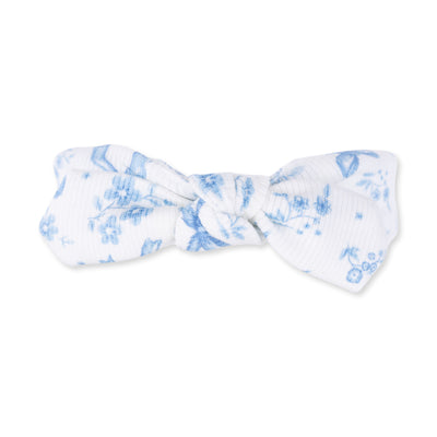 Angel Dear Blue Bows and Flowers Knot Headband