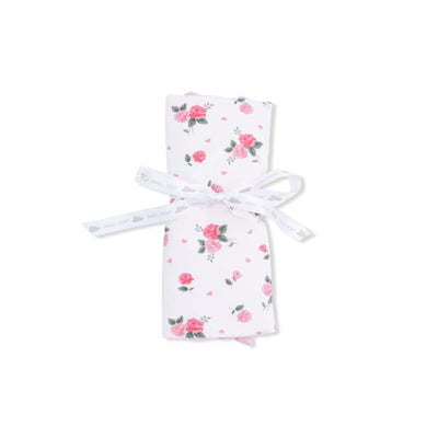 Pink Rosettes Ruffle Blanket