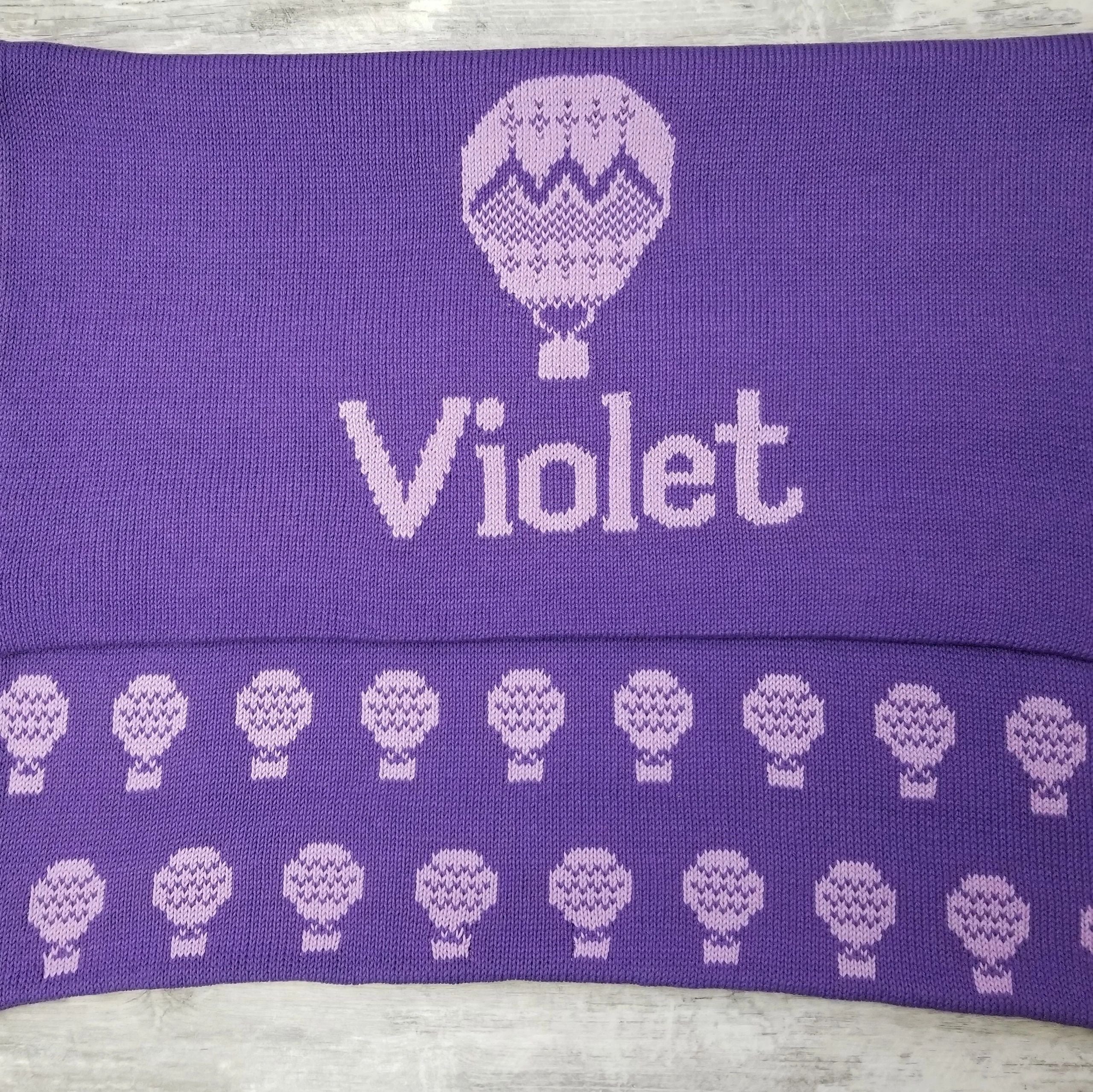 Hot Air Balloon Double Cotton Knit Blanket