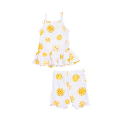 Happy Suns Peplum Tank & Bike Short - Twinkle Twinkle Little One