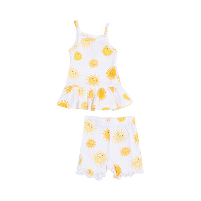 Happy Suns Peplum Tank & Bike Short - Twinkle Twinkle Little One