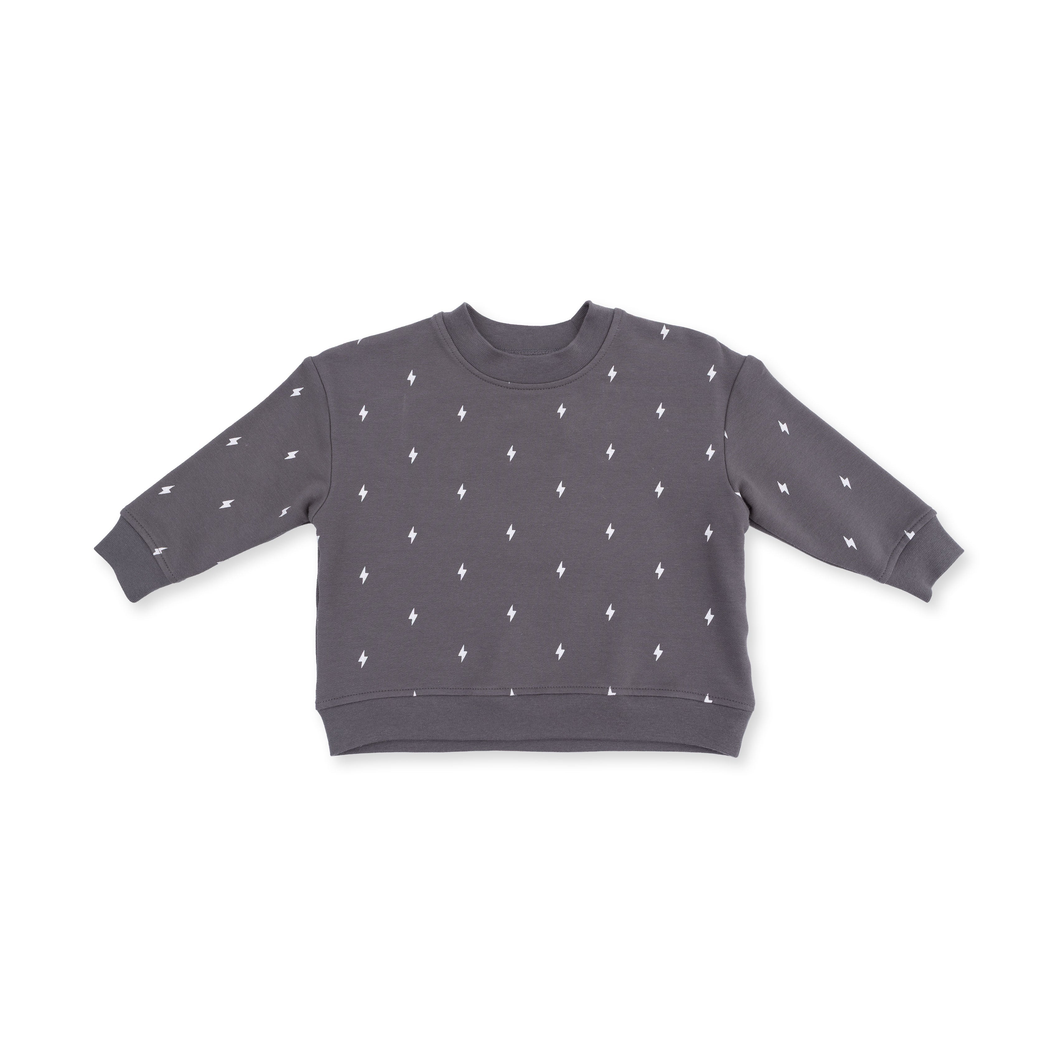 Angel Dear Lightning Bolt French Terry Drop Sleeve Sweatshirt & Jogger Pant