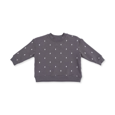 Angel Dear Lightning Bolt French Terry Drop Sleeve Sweatshirt & Jogger Pant