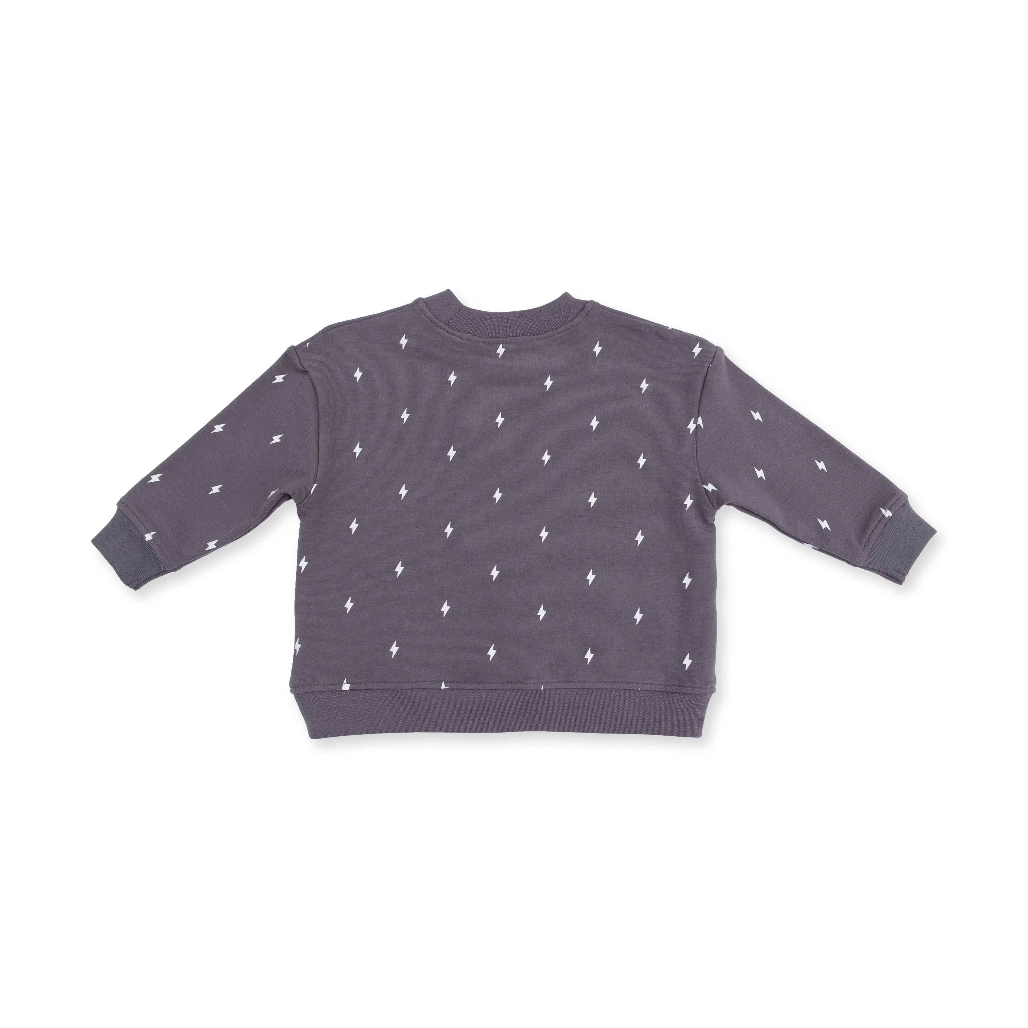 Angel Dear Lightning Bolt French Terry Drop Sleeve Sweatshirt & Jogger Pant