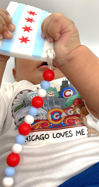 Chicago Flag Teether - Twinkle Twinkle Little One