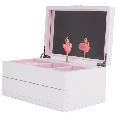 Ballerina Shabby Chic Wood Musical Jewelry Box