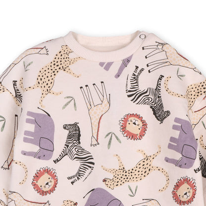 Animal Safari Baby Sweatshirt & Jogger Set - Twinkle Twinkle Little One