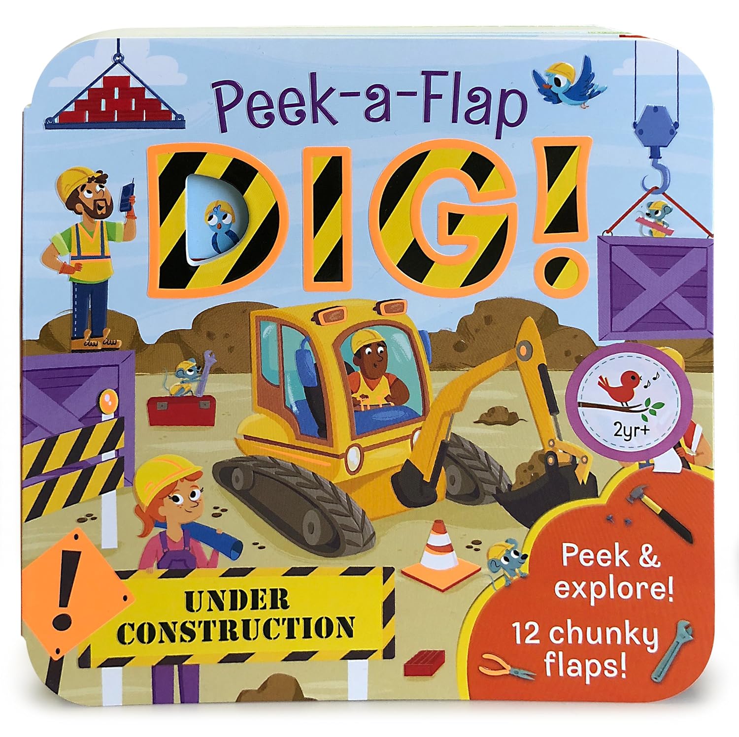 Peek-a-Flap Dig! - Construction Lift-a-Flap Board Book
