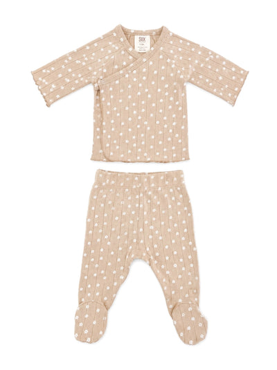 Almond Bloom Organic Pointelle Newborn Set