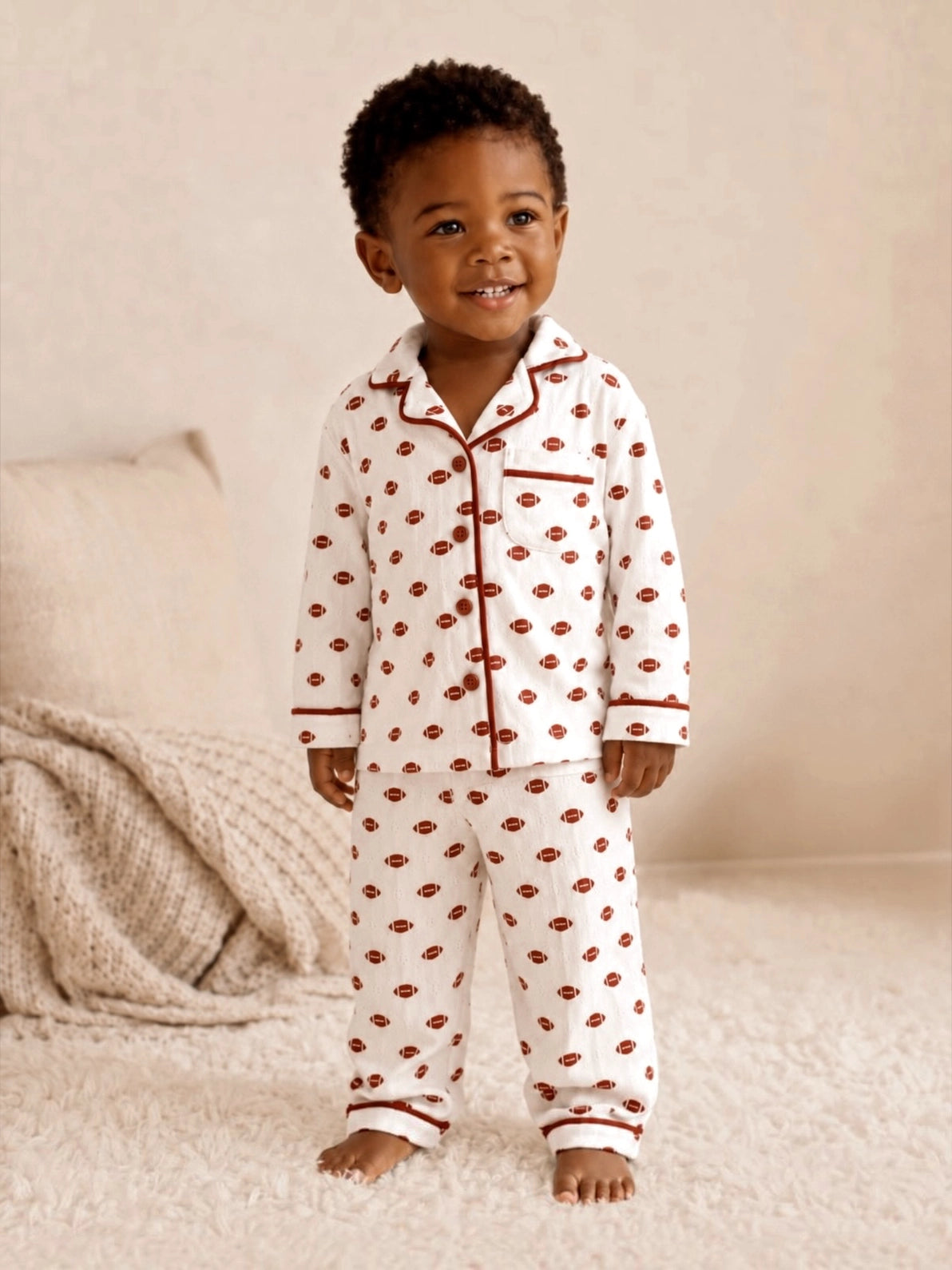 Football Organic Pointelle Lounge Set