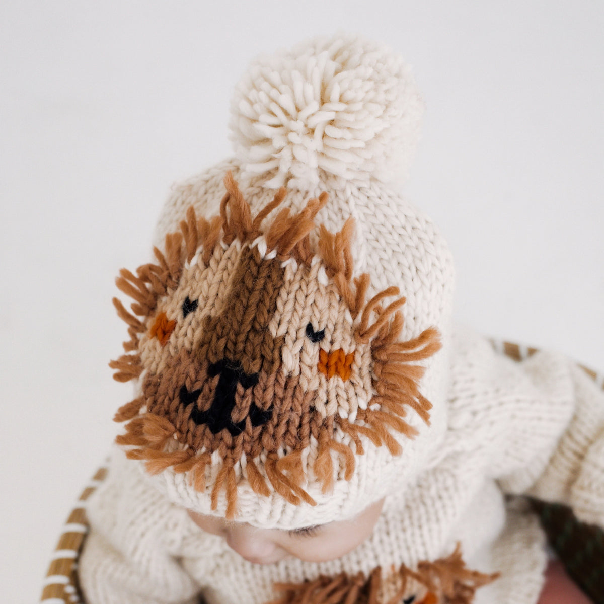 Lion Hand Knit Beanie Hat