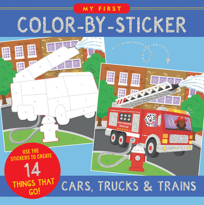 My First Color-By-Sticker Book -- Cars, Trucks, & Trains