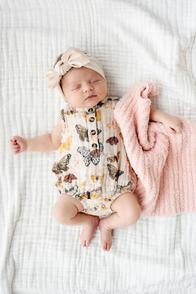 Lou Lou & Company CLOUD MUSLIN BUBBLE ROMPER - Amelia - Twinkle Twinkle Little One