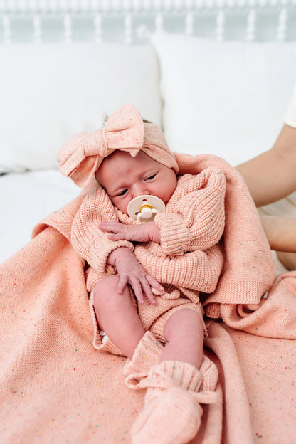 Lou Lou & Company KNIT SHORT SLEEVE TEE & KNIT SHORTS Set - PETAL SPECKLE - Twinkle Twinkle Little One