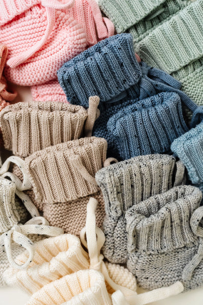 Lou Lou & Company KNIT BOOTIES - Cadet SPECKLE - Twinkle Twinkle Little One