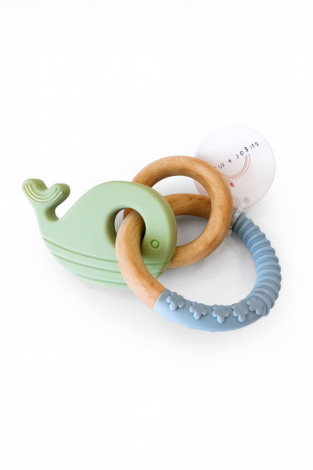 Silicone & Wood Whale Ring Teether - Twinkle Twinkle Little One