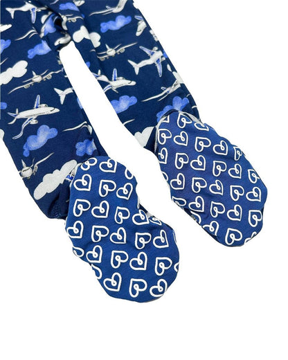 Airplane Zippered Footie - Twinkle Twinkle Little One