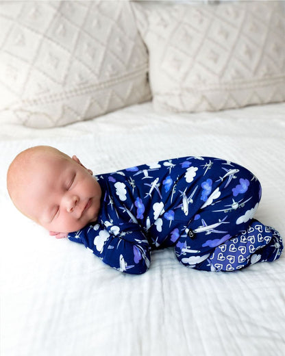 Airplane Zippered Footie - Twinkle Twinkle Little One