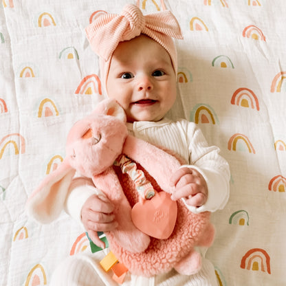Itzy Lovey™ Plush And Teether Toy - Anna the Bunny - Twinkle Twinkle Little One