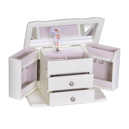 White Ballerina Wooden Ballerina Music Jewelry Box - Twinkle Twinkle Little One