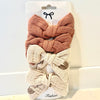 Tied Muslin Bow Clips - Twinkle Twinkle Little One