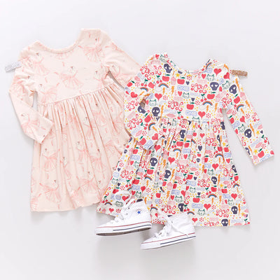Girls Bamboo Steph Dress - Journal Doodle - Twinkle Twinkle Little One